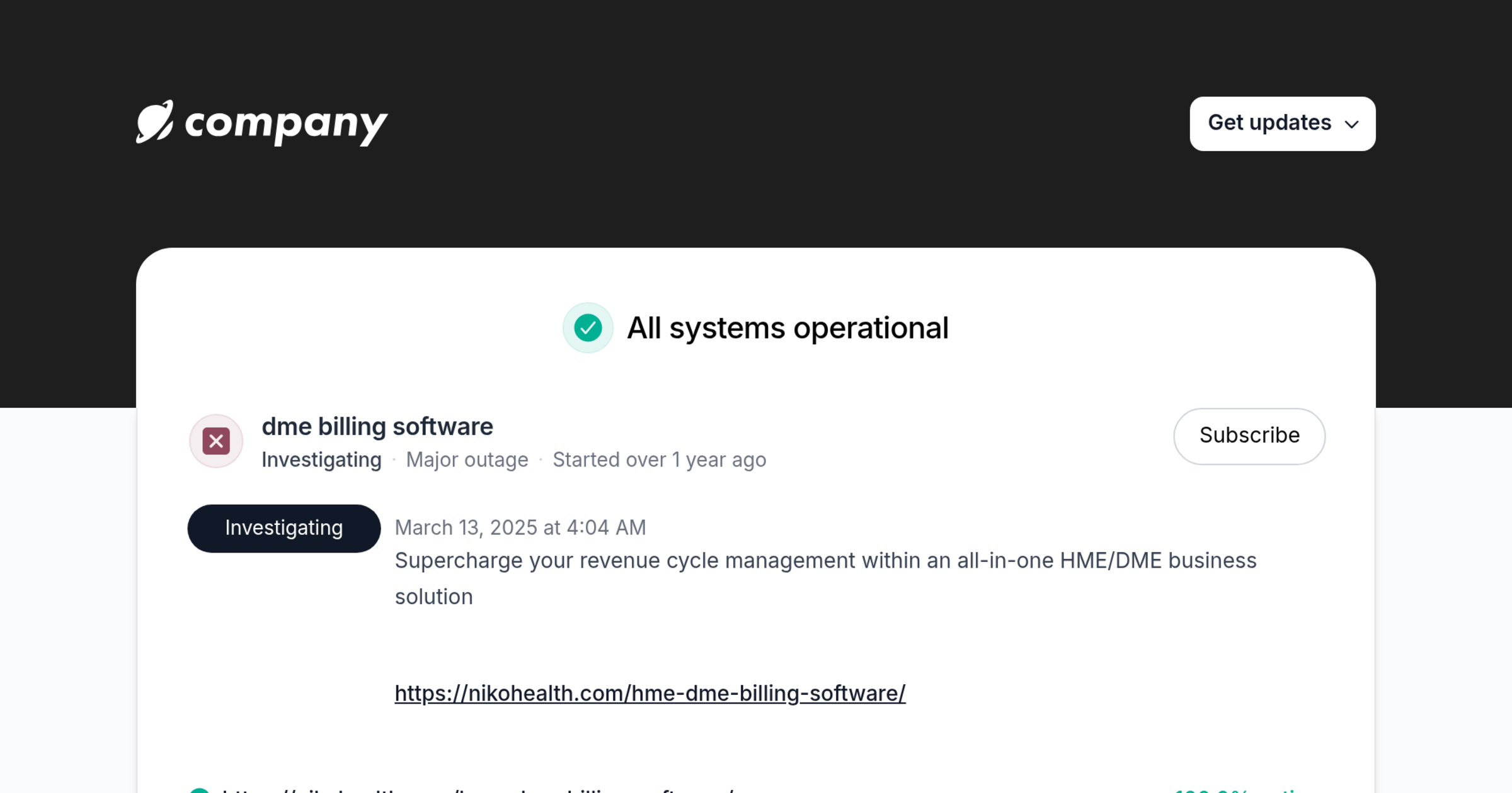 nikohealth - Status